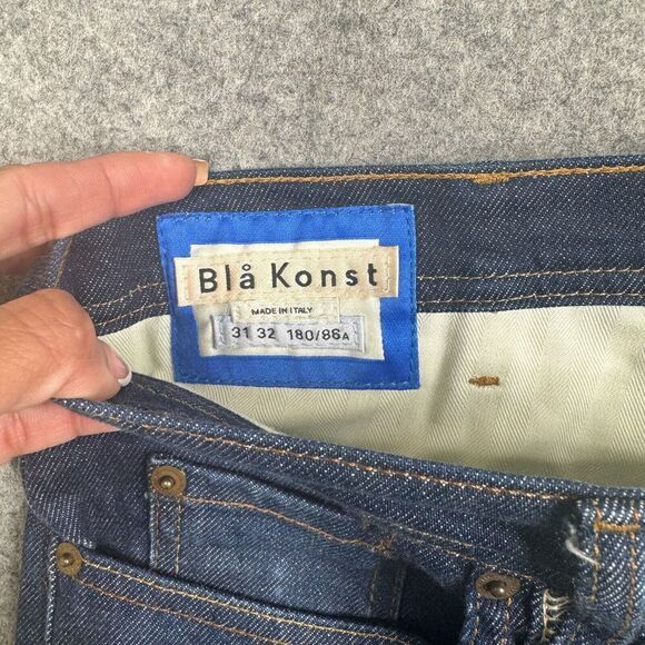 Acne Studios Bla Konst Jeans 31x32 Dark Wash Blue Selvedge Denim 32x26 MEAS - Picture 7 of 11